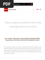 Data Analytics and The Role of The Management Accountant - ACCA Global