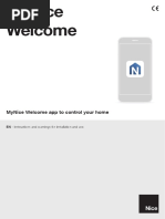 Mynice Welcome App To Control Your Home: en - Instructions and Warnings For Installation and Use