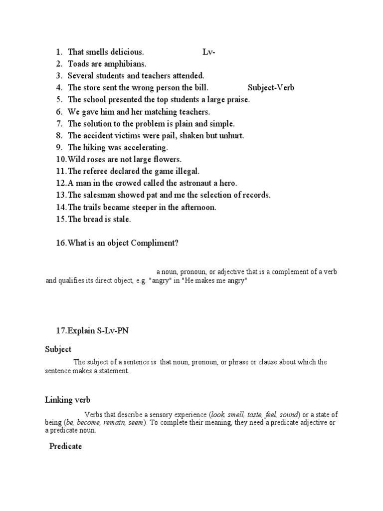 Grammar Concepts and Definitions Guide | PDF | Language Arts & Discipline