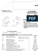 IRFM MOSFET Mechanical and Electrical Data