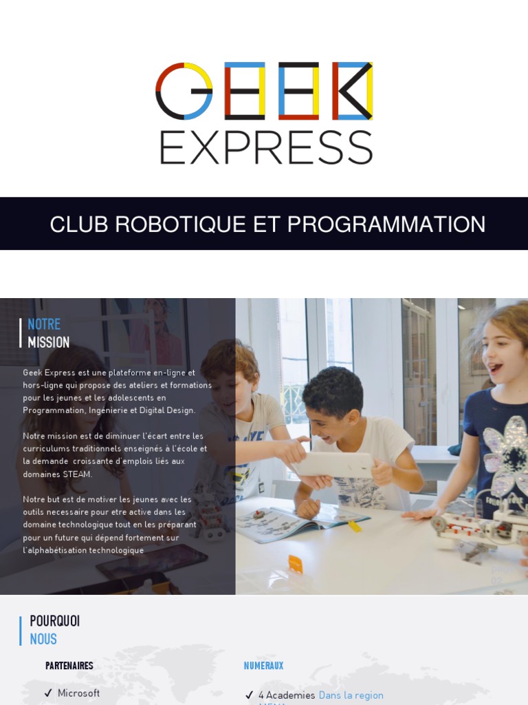 Club Robotique et Programmation STEAM | PDF | Réalité virtuelle ...