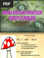 ORDINEA EFECTUARII OPERATIILOR-EXERCITII
