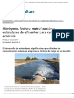 Nitrogeno Fosforo Eutrofizacion y Estandares de Efluentes para Certificacion Acuicola