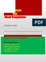 Hemostasis And: Blood Coagulation
