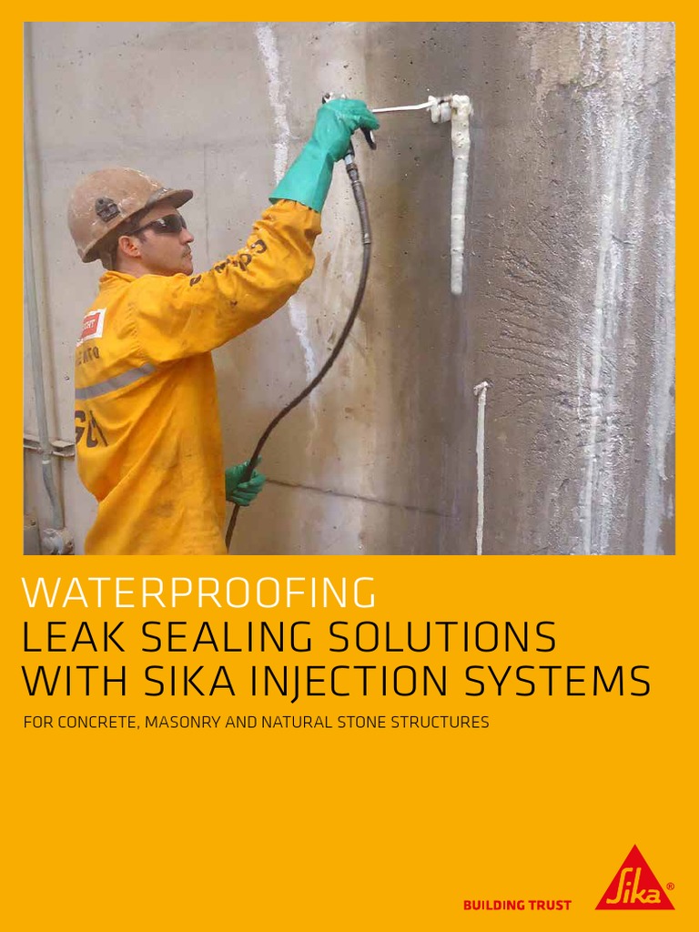 Glo Leak Sealing With Injection Systems PDF Epoxy Concrete