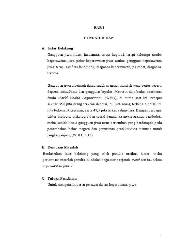 Peran Perawat Dalam Kep Jiwa Pdf