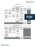 Production Schedule