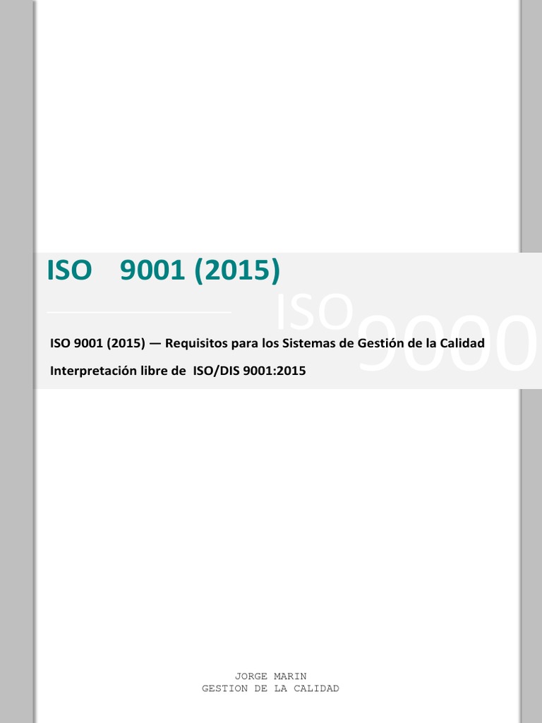 Requisitos ISO 9001:2015 Explicados | PDF | Gestión de la calidad ...