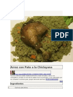 Arroz Con Pato A La Chiclayana