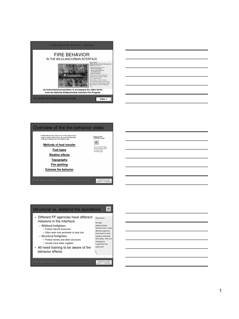 Fire Behavior in Wildland/Urban Interface | PDF | Fires | Atmosphere Of ...