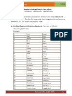 English for Mathematics: Numbers and Arithmetic Operations