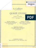 Caillieret - Quinze Etudes Segun Sonatas Violin Solo Bach