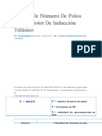 Calculo de Numero de Polos de Un Motor de Induccion Trifasico