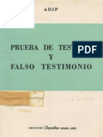 Prueba Testigos y Falso Testimonio--Segunda Edición