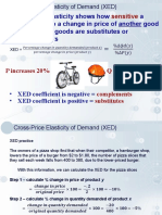 Cross-Price Elasticity Shows How A Product Is To A Change in Price of Another Good It Shows If Two Goods Are Substitutes or Complements