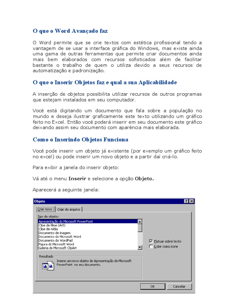 O Que O Word Avançado Faz Apostila Completa | PDF | Macro (Ciência da ...