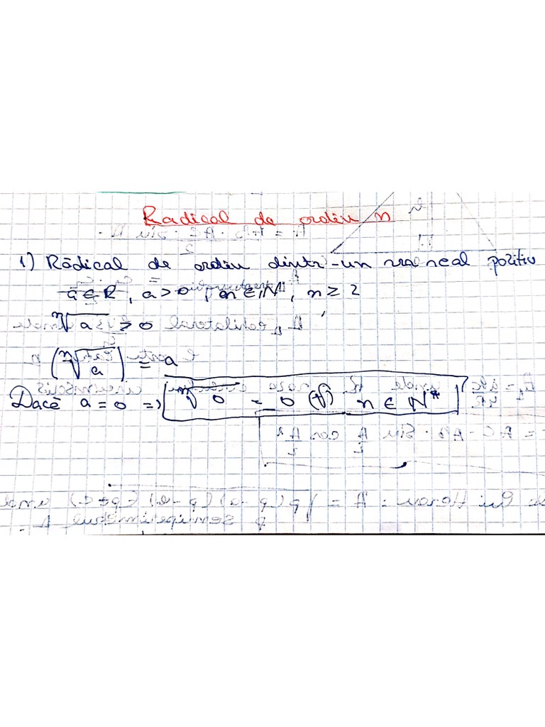 Radicali de Ordin N.proprietati (Clasa A10a Lecția 3) | PDF