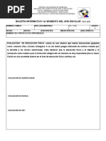 Informe Edu. Fisica Especialista 1 Grado Karolina