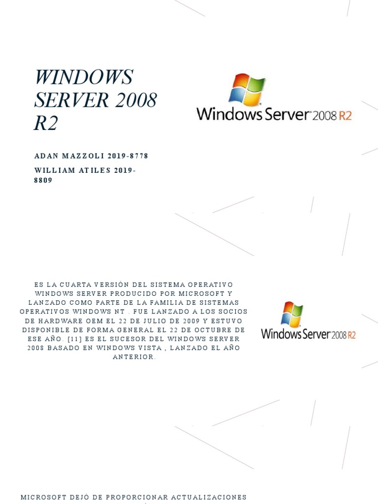 Características de Windows Server 2008 R2 | PDF | X86 Architecture ...