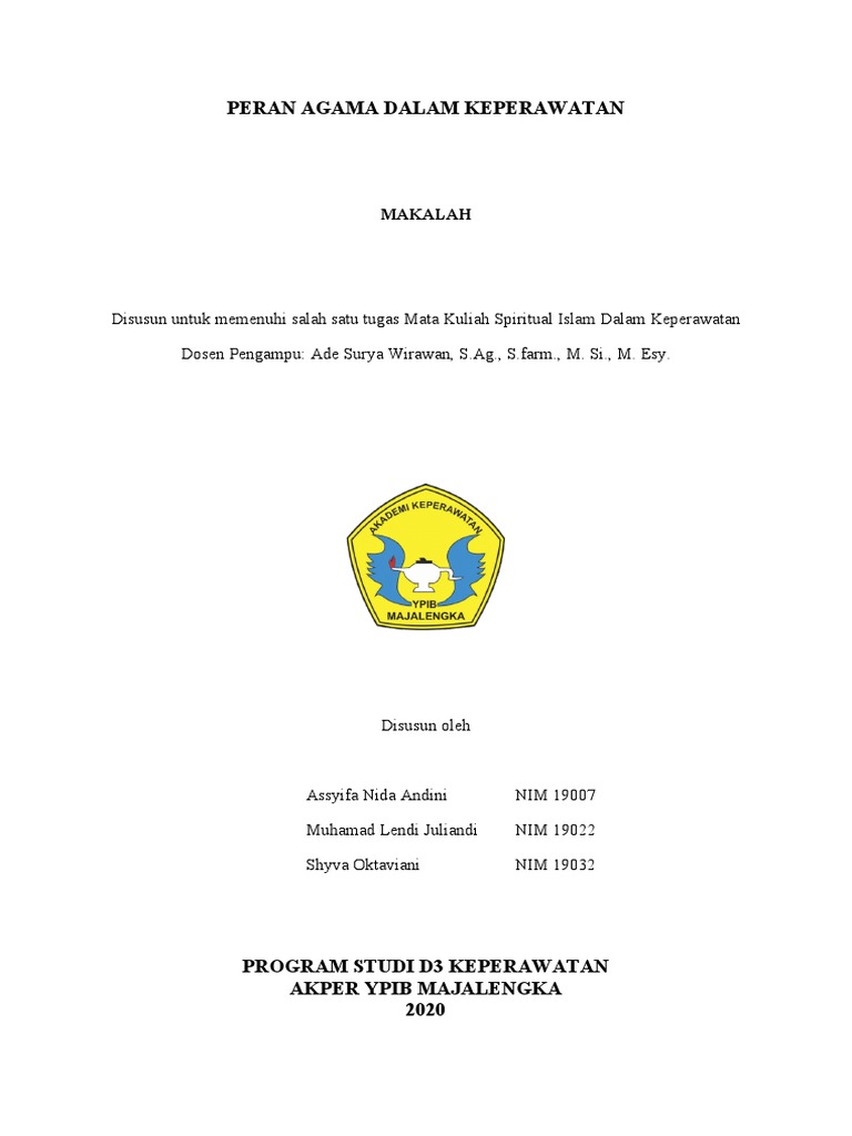 Peran Agama Dalam Keperawatan  PDF
