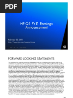 Download HP Q1 FY11 Earnings Announcement by Hewlett-Packard SN49350864 doc pdf