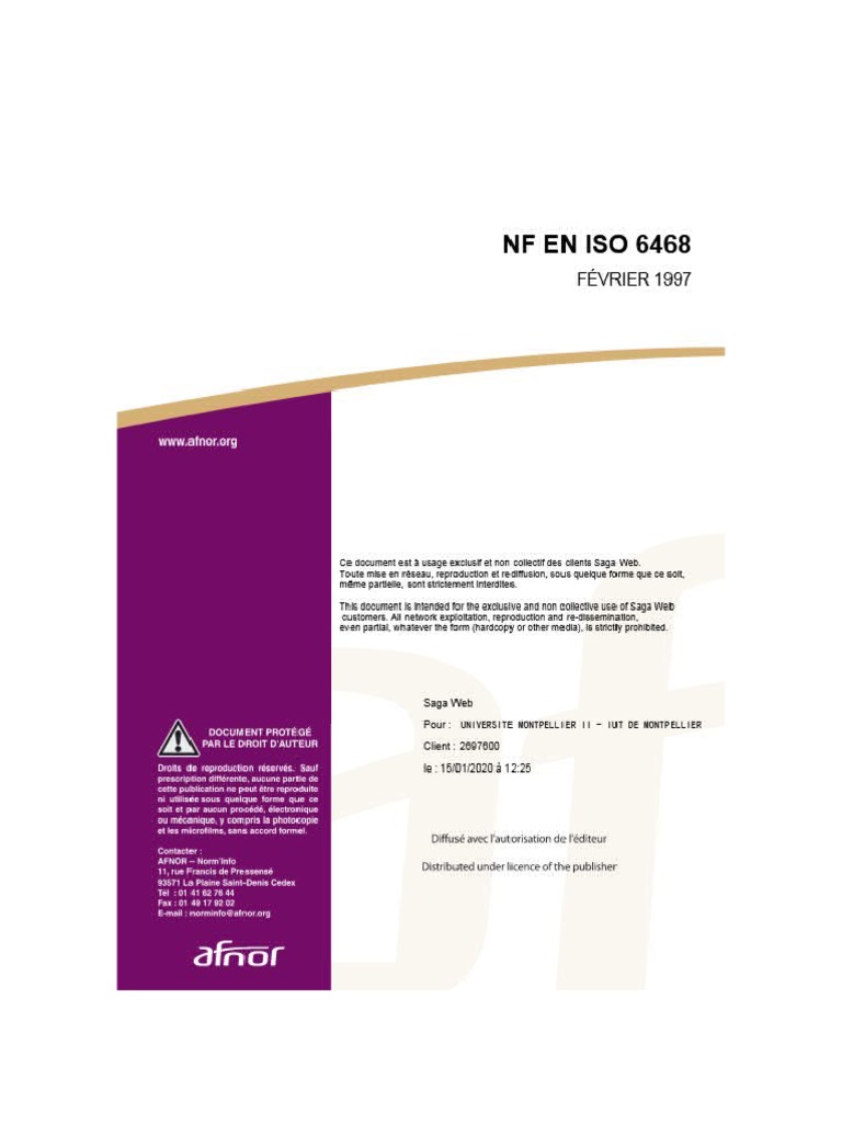 Pesticides NF en ISO 6468 | PDF
