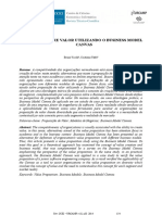 Estudo sobre proposição de valor utilizando o Business Model Canvas