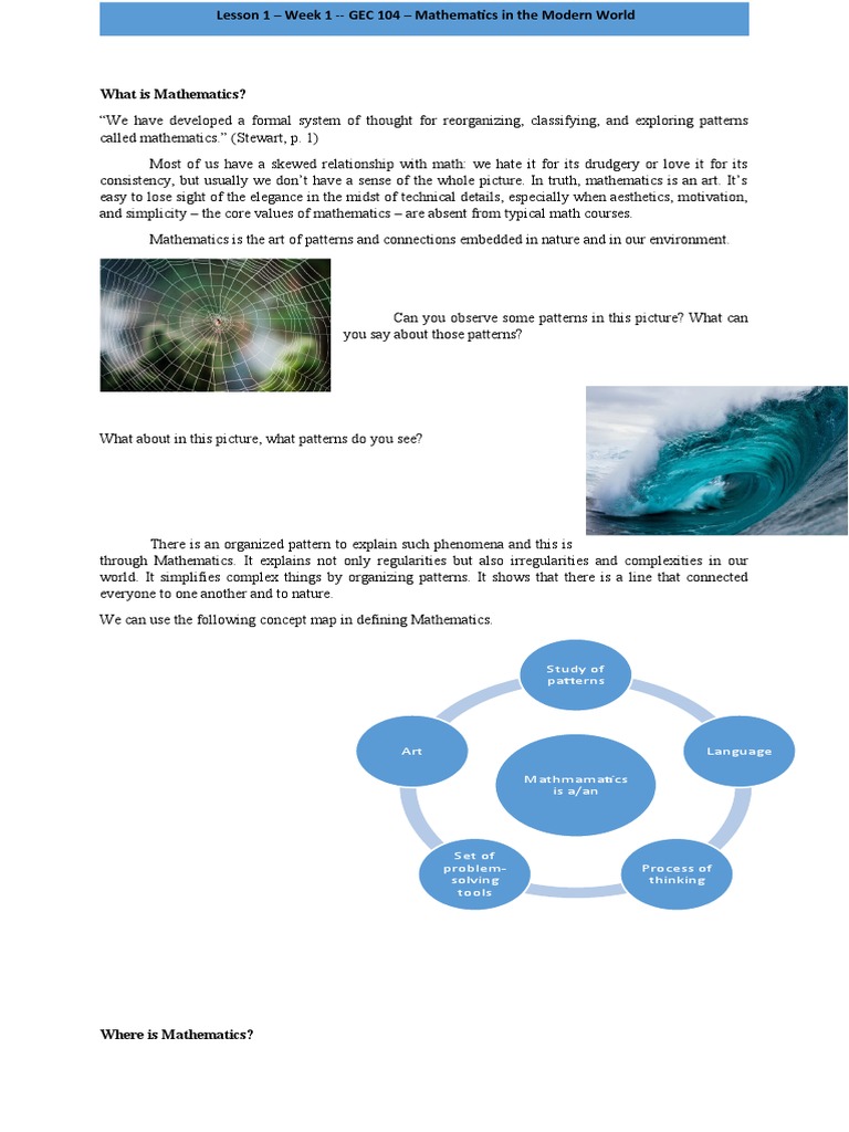 Introduction to Mathematics: Exploring Patterns, Concepts, and ...