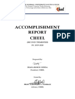 Accomplishment Cheel: Philippine Normal University South Luzon