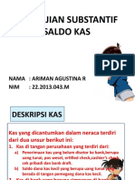 Pengujian Substantif Saldo Kas (Ariman Ar 22.2013.043.m)