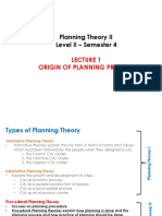 SP 2302 Planning Theory II Level II - Semester 4: Origin of Planning Process