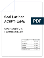 Soal Latihan Acept-Ugm: PAKET Modul 2-C + Composing Skill