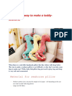 Diy Time: The Easiest Way To Make A Teddy-Seahorse: Material For Seahorse Pillow