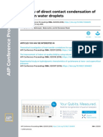 A Review of Direct Contact Condensation of Steam On Water Droplets