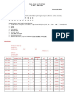 2nd Sem Final Exam in Statistics