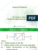 Chemical Solutions: Dr. Susan A. Roces Chemical Engineering Department