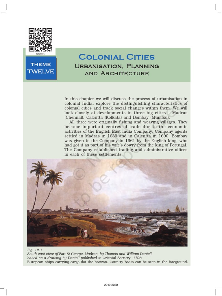 Colonial Cities in India: Urbanisation Insights | PDF | Census | Kolkata