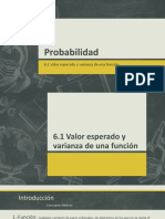 Probabilidad Valor Esperado y Varianza