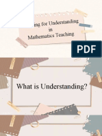 Teaching Understanding For Mathematics Teaching