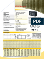 Specification: Constant Current Discharge Characteristics: A (25)