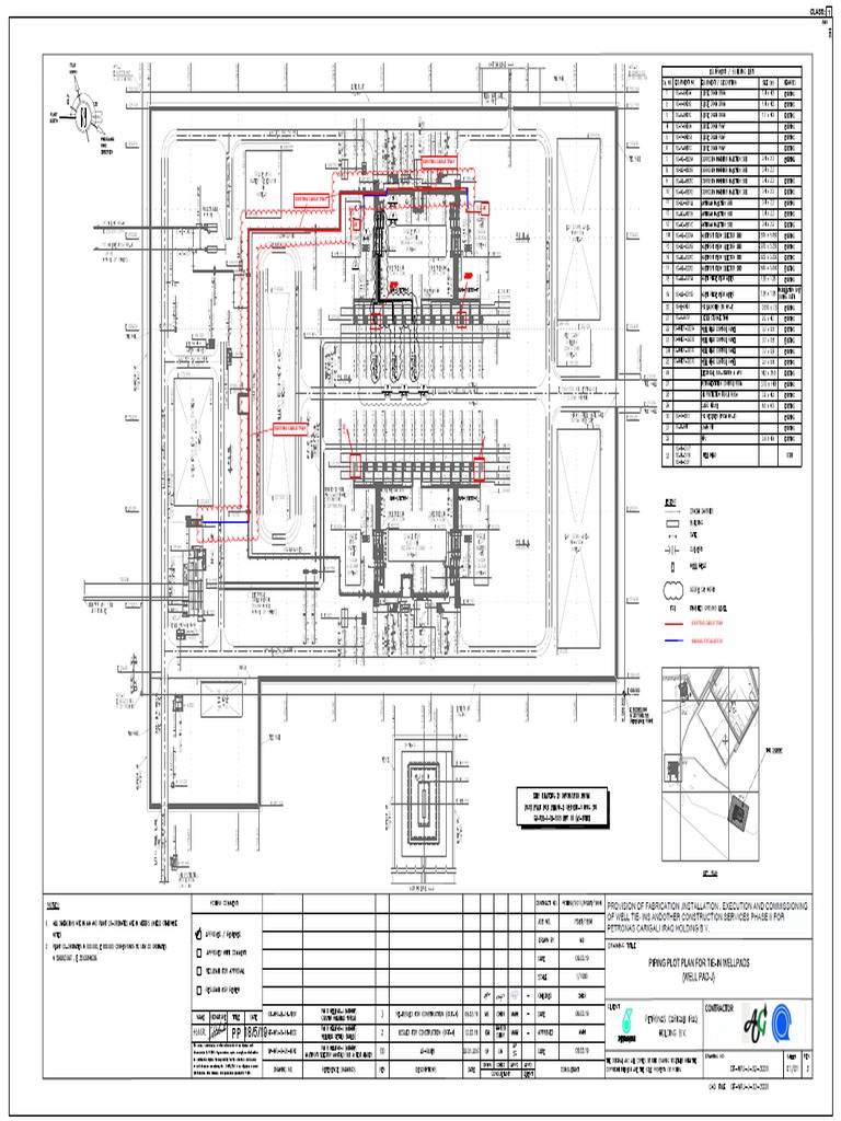 Piping Plot Plan For Tie-In Wellpad | PDF