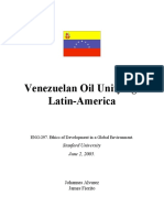 Venezuelan Oil Unifying Latin America