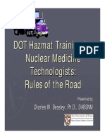 DOT Hazmat Training For Nuclear Medicine Technologists - Rules of The Road