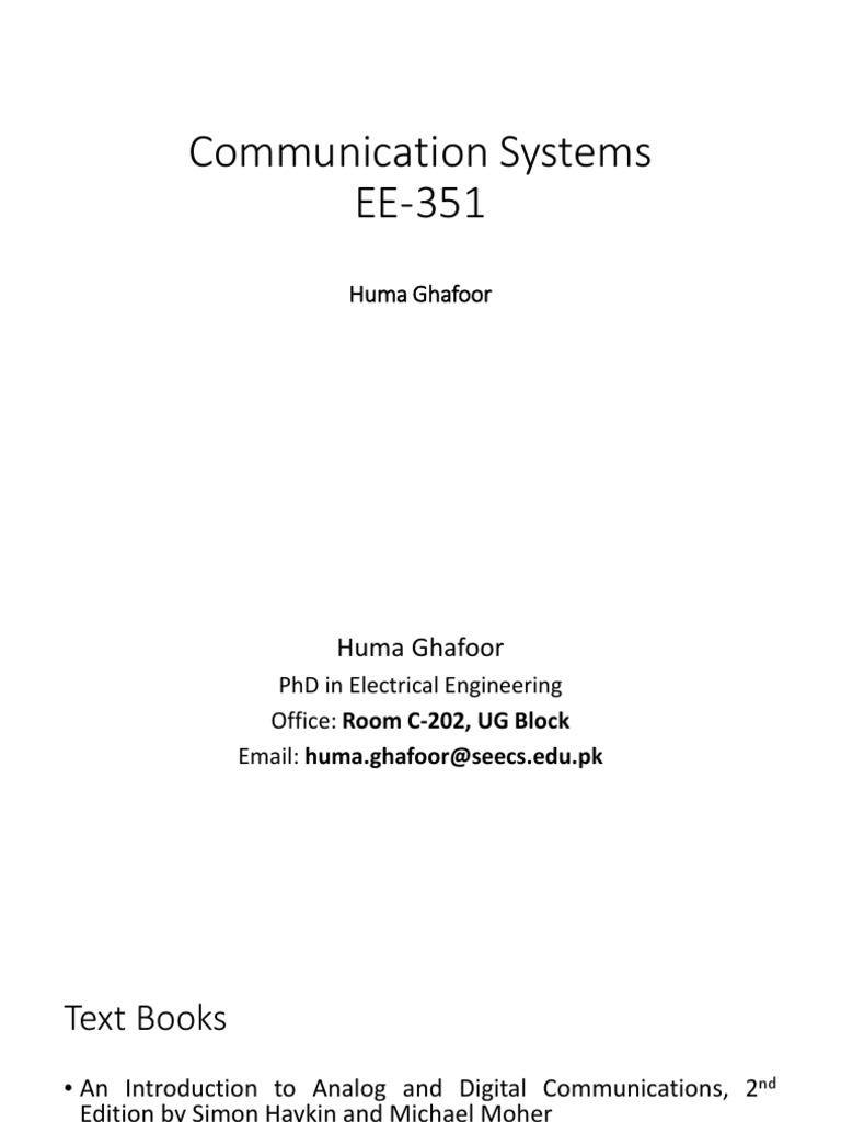 Communication Systems Course Overview | PDF