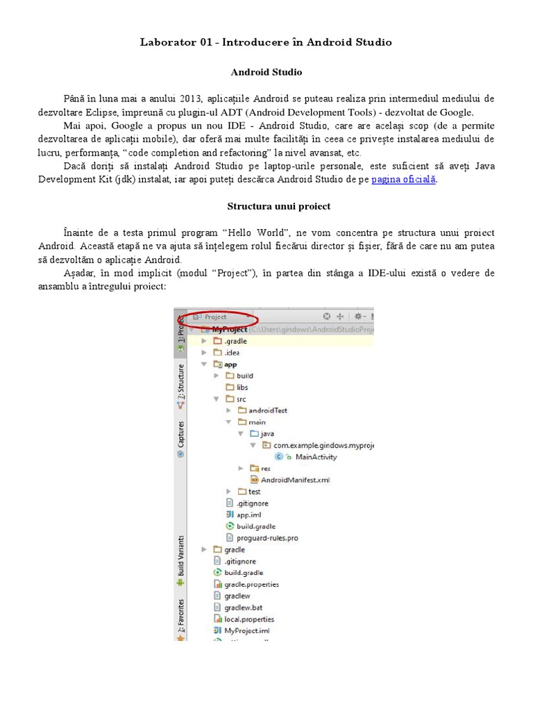 Laborator 1 - Introducere În Android Studio | PDF