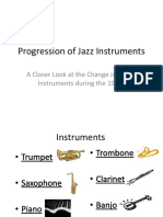 Progression of Jazz Instruments: A Closer Look at The Change in Use of Instruments During The 1930s