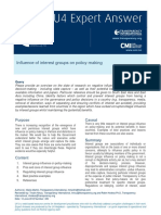 Influence of Interest Groups On Policy Making