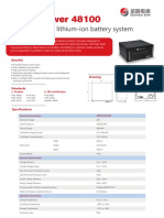 48100 5U lithium-ion battery system for telecom backup power