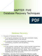 Chapter Five Database Recovery Techniques