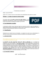 DJP 8 _ La mise en oeuvre du droit d'action et les classifications des actions en justice